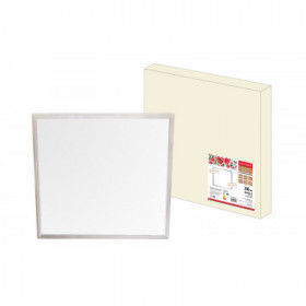 Ультратонкая светодиодная панель серии СВО 595х595. 36Вт. 3000К. хром. Народная (без драйвера)