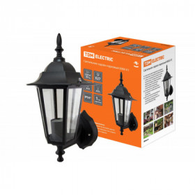 Светильник 6060-01 садово-парковый шестигранник. 60Вт. вверх. черный TDM