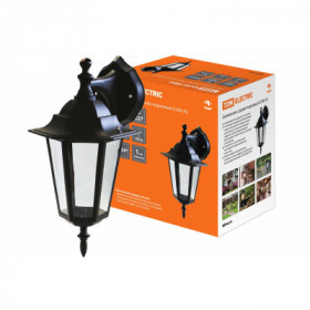 Светильник 6100-02 садово-парковый шестигранник. 100Вт. вниз. черный TDM