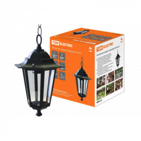 Светильник 6100-05 садово-парковый шестигранник. 100Вт. подвес. черный TDM