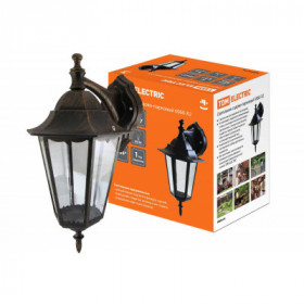 Светильник 6060-12 садово-парковый шестигранник. 60Вт. вниз. бронза TDM