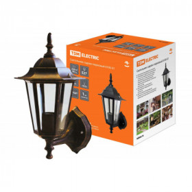 Светильник 6100-11 садово-парковый шестигранник. 100Вт. вверх. бронза TDM