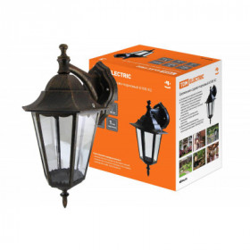 Светильник 6100-12 садово-парковый шестигранник. 100Вт. вниз. бронза TDM