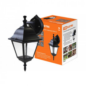 Светильник 4060-02 садово-парковый четырехгранник. 60Вт. вниз. черный TDM