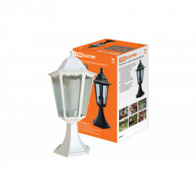 Светильник 6060-24 садово-парковый шестигранник. 60Вт. стойка. белый