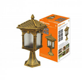 Светильник садово-парковый "Самурай" 60 Вт. стойка. шагрень бронза. Е27. TDM