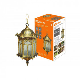 Светильник садово-парковый "Ампир" 60 Вт. подвес шагрень бронза Е27. TDM