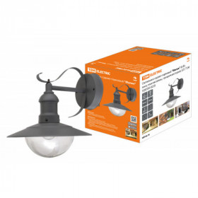 Светильник садово-парковый "Милан" 60 Вт. вниз. пластик алюм.. прозрачное серый. Е27. TDM