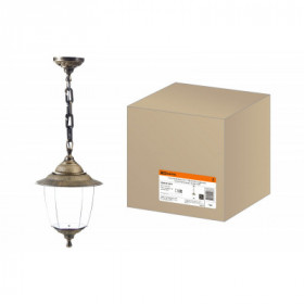 Светильник Прага Эл-11-70Б 60 Вт Е27 подвесной бронза. прозрачный плафон TDM