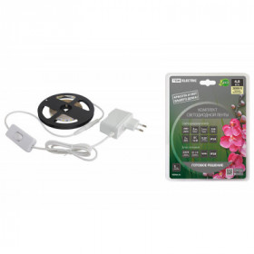 Комплект светодиодной ленты SMD2835-60 LED м-12 В-4.8 Вт м-IP20-3000 К (3 м). 18 Вт TDM