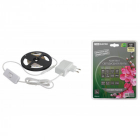 Комплект светодиодной ленты SMD2835-60 LED м-12 В-4.8 Вт м-IP65-3000 К (3 м). 18 Вт TDM