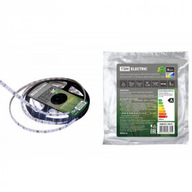 Лента светодиодная SMD5050+SMD2835 60LED м-IP20-12 В-8 Вт м-RGB+6000 К (5 м) TDM