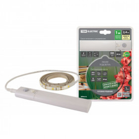 Умная подсветка SMD2835-30LED m-IP20-5В-2.4Вт-3000 К(1 м). датчик движ.. 4хААА TDM