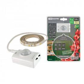 Умная подсветка SMD2835-30LED m-IP20-5В-2.4Вт-3000К(1 м).датчик движ.и освещ..акк.Li-Ion 1100мАч TDM