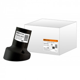 Патрон Е27 настенный. термостойкий пластик. наклонный. черный. TDM