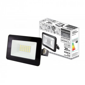 Прожектор светодиодный СДО20-3 "КОМПАКТ" 20 Вт. 6500 К. черный. Народный