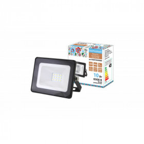 Прожектор светодиодный СДО-04-010Н 10 Вт. 6500 К. IP65. черный. Народный