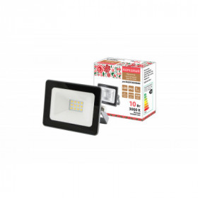 Прожектор светодиодный СДО-04-010Н 10 Вт. 3000 К. IP65. серый. Народный