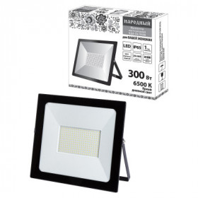Прожектор светодиодный СДО-04-300Н 300 Вт. 6500 К. IP65. черный. Народный