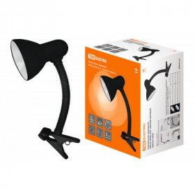 Светильник прищепка 220В. 40Вт. E27 черный мат TDM