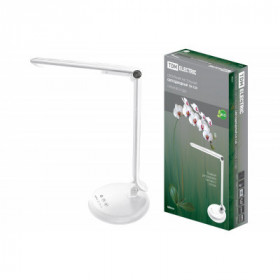 Светильник светодиодный настольный СН-120. складной. сенсор-диммер. 220 В. 8 Вт. 5300 К белый TDM