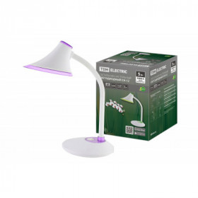 Светильник светодиодный настольный СН-12. 5 Вт. гибкий. выключатель. 5500 К. фиолетовый. 220 В. TDM