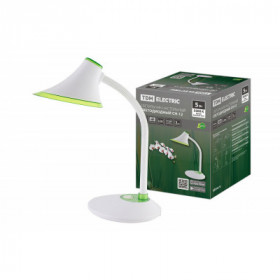 Светильник светодиодный настольный СН-12. 5 Вт. гибкий. выключатель. 5500 К. зеленый. 220 В. TDM
