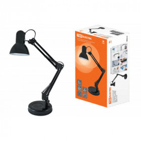 Светильник настольный на основании 2 колена 60Вт. E27 черный TDM