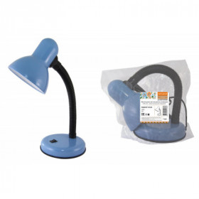 Светильник настольный на основании 40Вт. E27. синий. (мягкая упак.) Народный