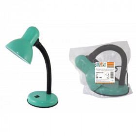 Светильник настольный на основании 40Вт. E27. зеленый. (мягкая упак.) Народный