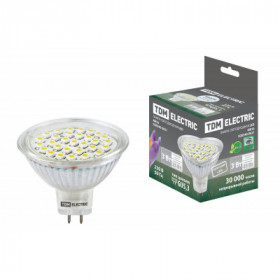 Лампа светодиодная MR16-3 Вт-220 В -4000 К–GU 5.3 SMD TDM