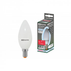 Лампа светодиодная С37-6 Вт-230 В-4000 К–E14 "Лампа-ДИММЕР" TDM