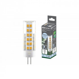 Лампа светодиодная G4-7 Вт-230 В-4000 К. SMD. 18.5x57 мм TDM