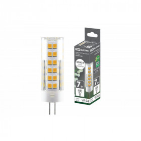 Лампа светодиодная G4-7 Вт-230 В-6500 К. SMD. 18.5x57 мм TDM