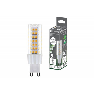 Лампа светодиодная G9-9 Вт-230 В-6500 К. SMD. 21.5x70.5 мм TDM
