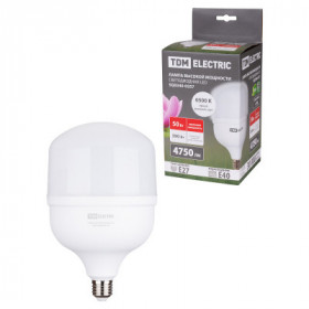 Лампа светодиодная T 50 Вт. 230 В. 6500 К. E27 (140x225 мм) TDM