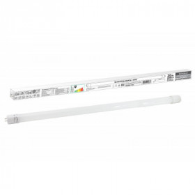 Лампа светодиодная НЛ-Т8-20 Вт-230 В-4000 К–G13. 1200 мм. матовая. стекло. непов. Народная