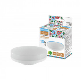 Лампа светодиодная GX53-15 Вт-230 В-6500 К-Э. h-26 мм. Народная