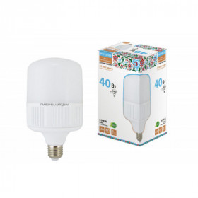 Лампа светодиодная T-40 Вт-230 В-6500 К–E27 (120x207 мм) НАРОДНАЯ