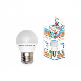 Лампа светодиодная FG45-10 Вт-230 В-6500 К–E27 Народная