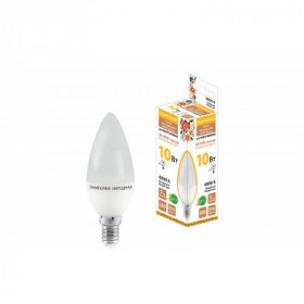 Лампа светодиодная FС37-10 Вт-230 В -4000 К–E14 Народная