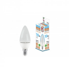 Лампа светодиодная FС37-10 Вт-230 В -6500 К–E14 Народная