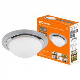 Светильник потолочный Круг хром 2х60Вт E27 IP 44 СП 01 TDM