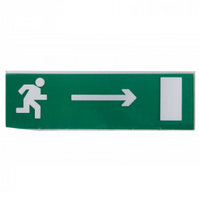 Сменное табло "Направление к эвакуационному выходу направо" зеленый фон для "Топаз" TDM