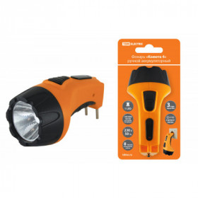 Фонарь «Комета 4» ручной аккумуляторный. 1Вт 1 светодиод. 0.5Ач 230В вилка. TDM