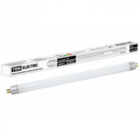 Лампа люминесцентная линейная двухцокольная ЛЛ-12 6Вт. T4 G5. 4000 К. длина 219.2мм TDM