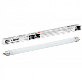 Лампа люминесцентная линейная двухцокольная ЛЛ-12 6Вт. T4 G5. 6500 К. длина 219.2мм TDM