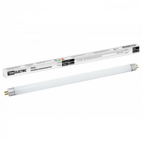 Лампа люминесцентная линейная двухцокольная ЛЛ-12 8Вт. T4 G5. 6500 К. длина 339.4мм TDM