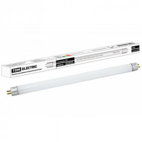 Лампа люминесцентная линейная двухцокольная ЛЛ-16 6 Вт. T5 G5. 4000 К. длина 226.3мм TDM