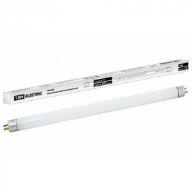 Лампа люминесцентная линейная двухцокольная ЛЛ-16 8 Вт. T5 G5. 6500 К. длина 302.5мм TDM